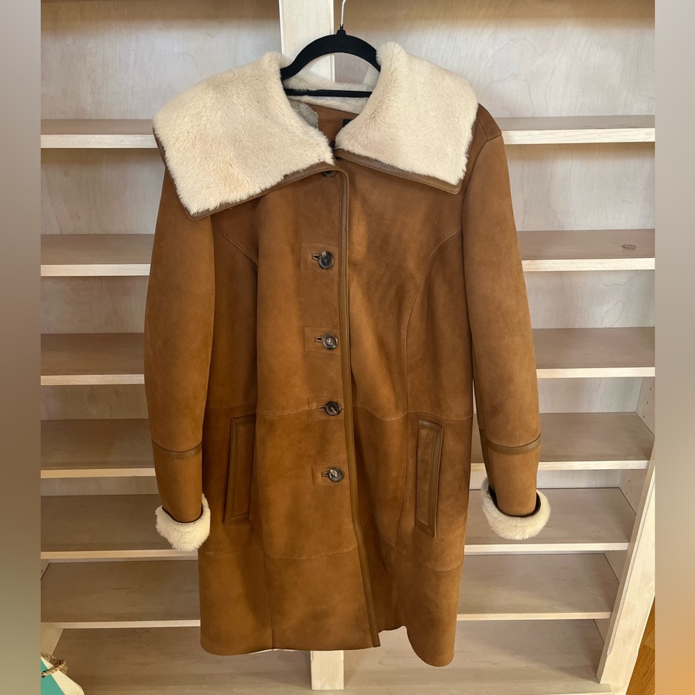 Talbots Suede fur lined jacket